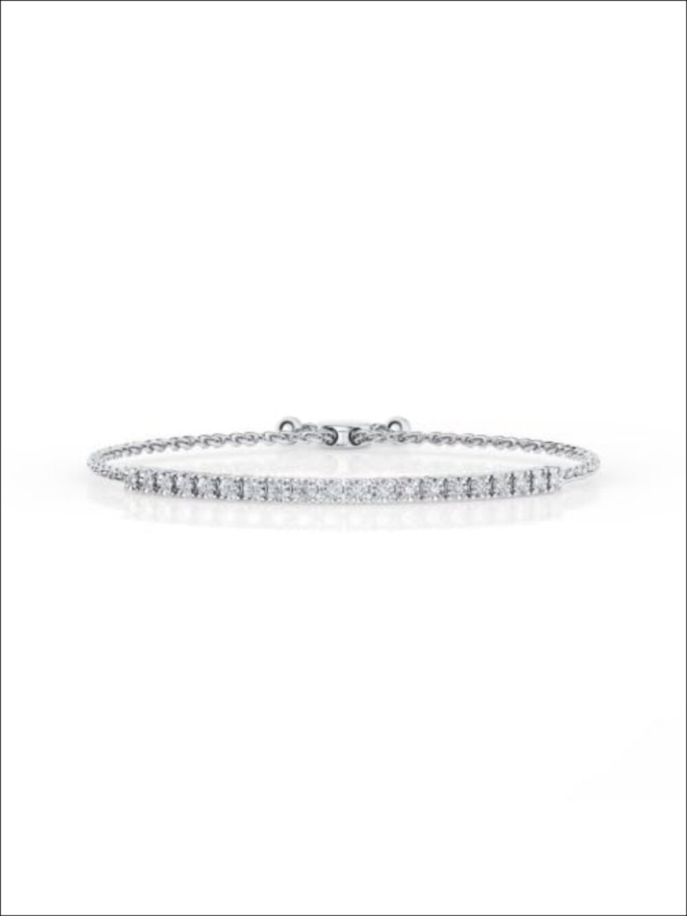 Lab Grown Diamond Bolo Bracelet in Sterling Silver